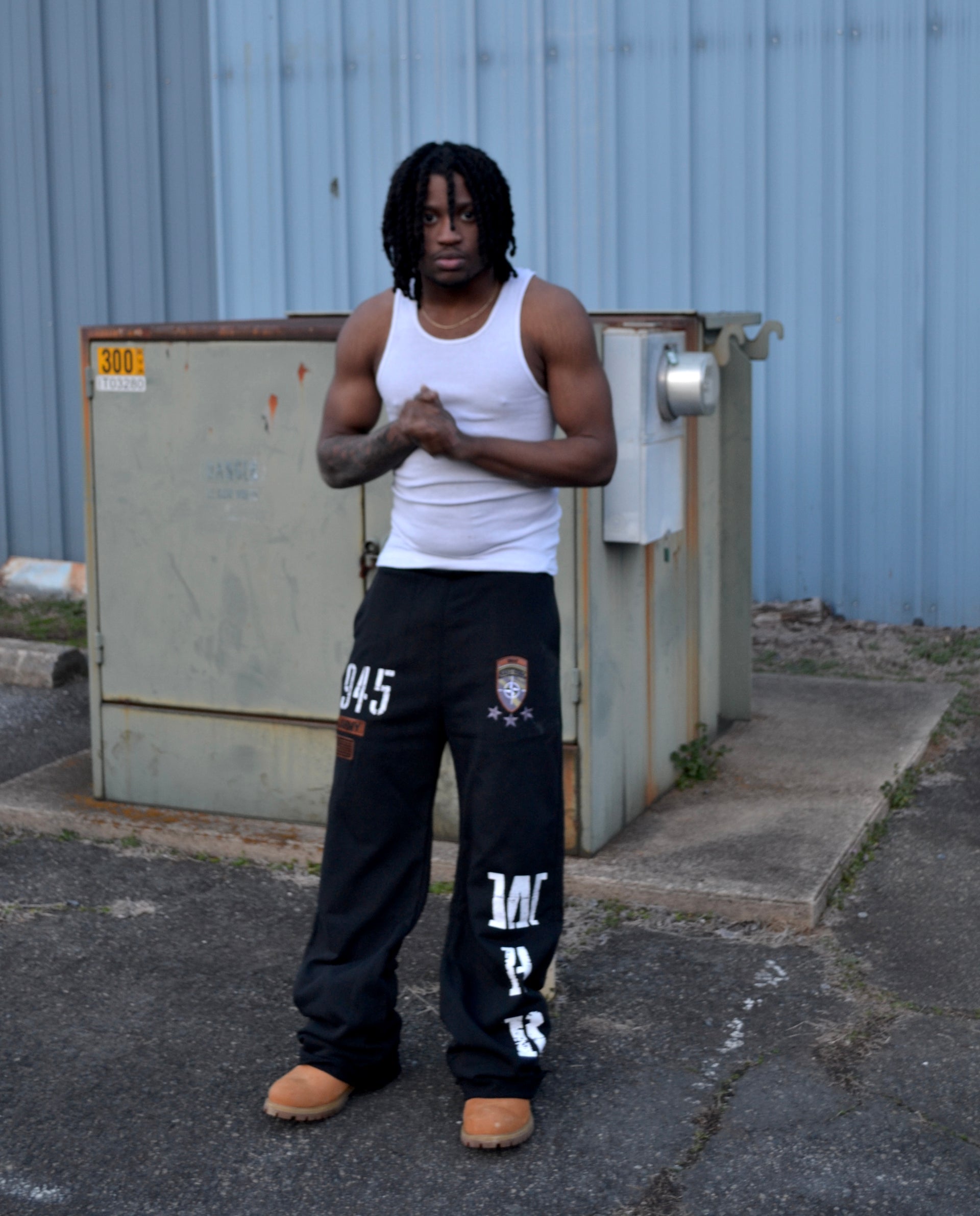 Black "War" Sweatpants