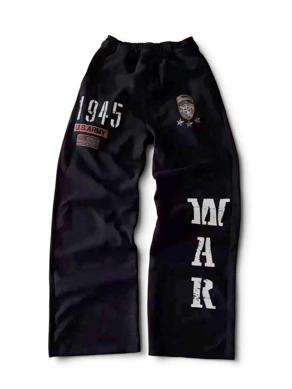 Black "War" Sweatpants
